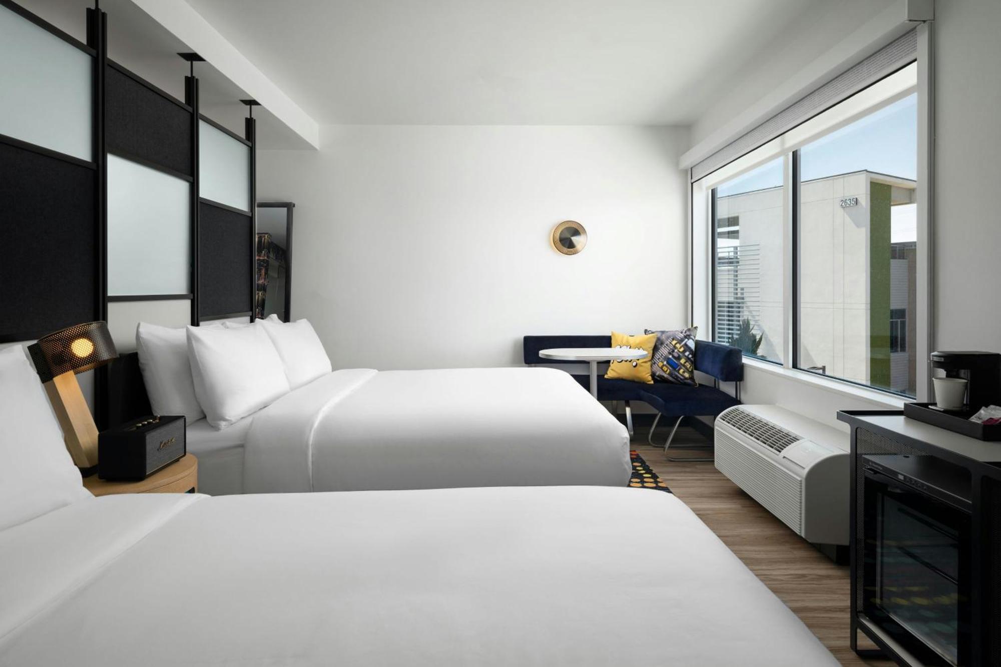Larger Queen Room with Two Queen Beds and Roll-In Shower - Mobility Access/Hearing Accessible