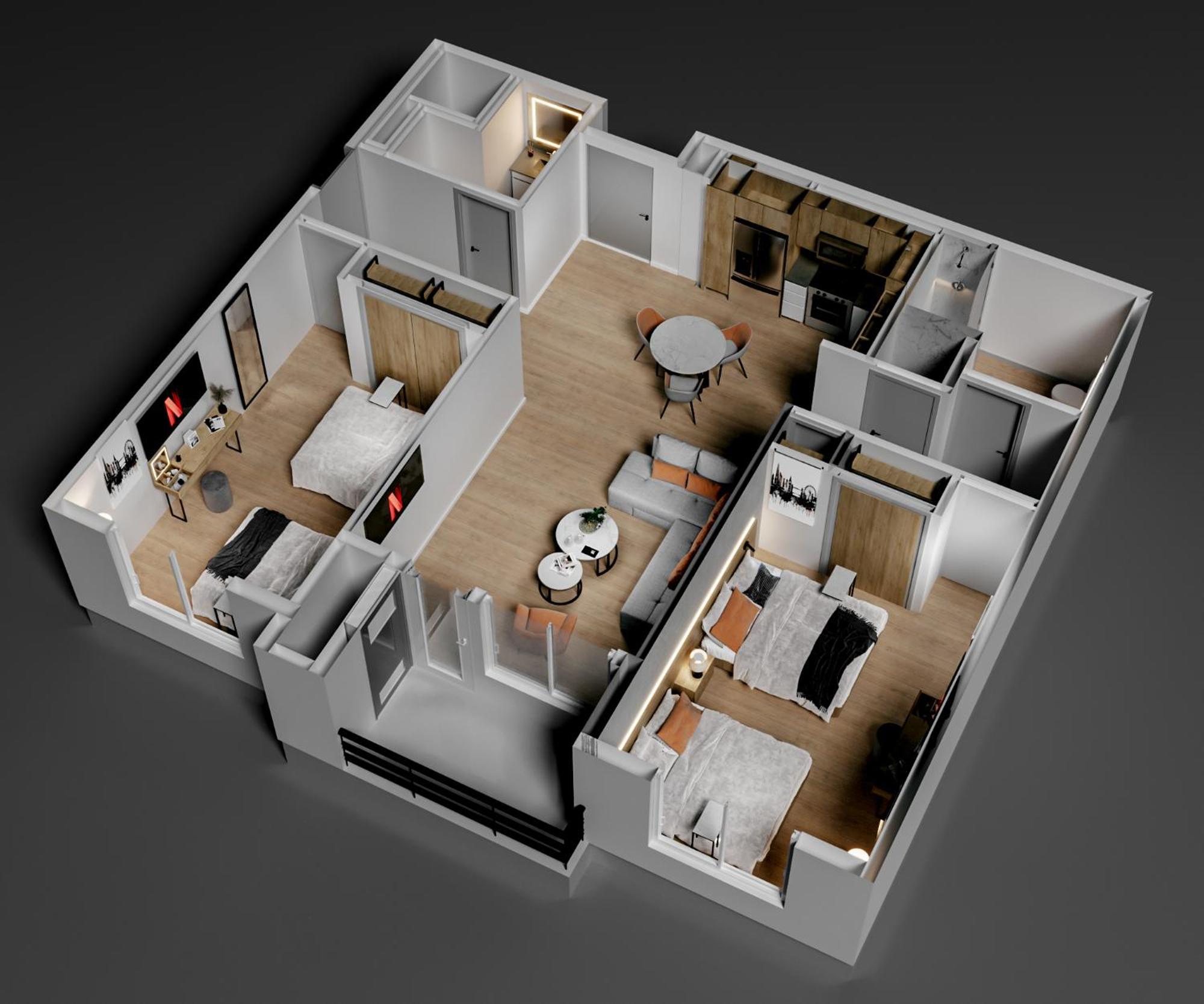 Two Bedroom Double Queen Suite Accessible,1675778499:JPEG