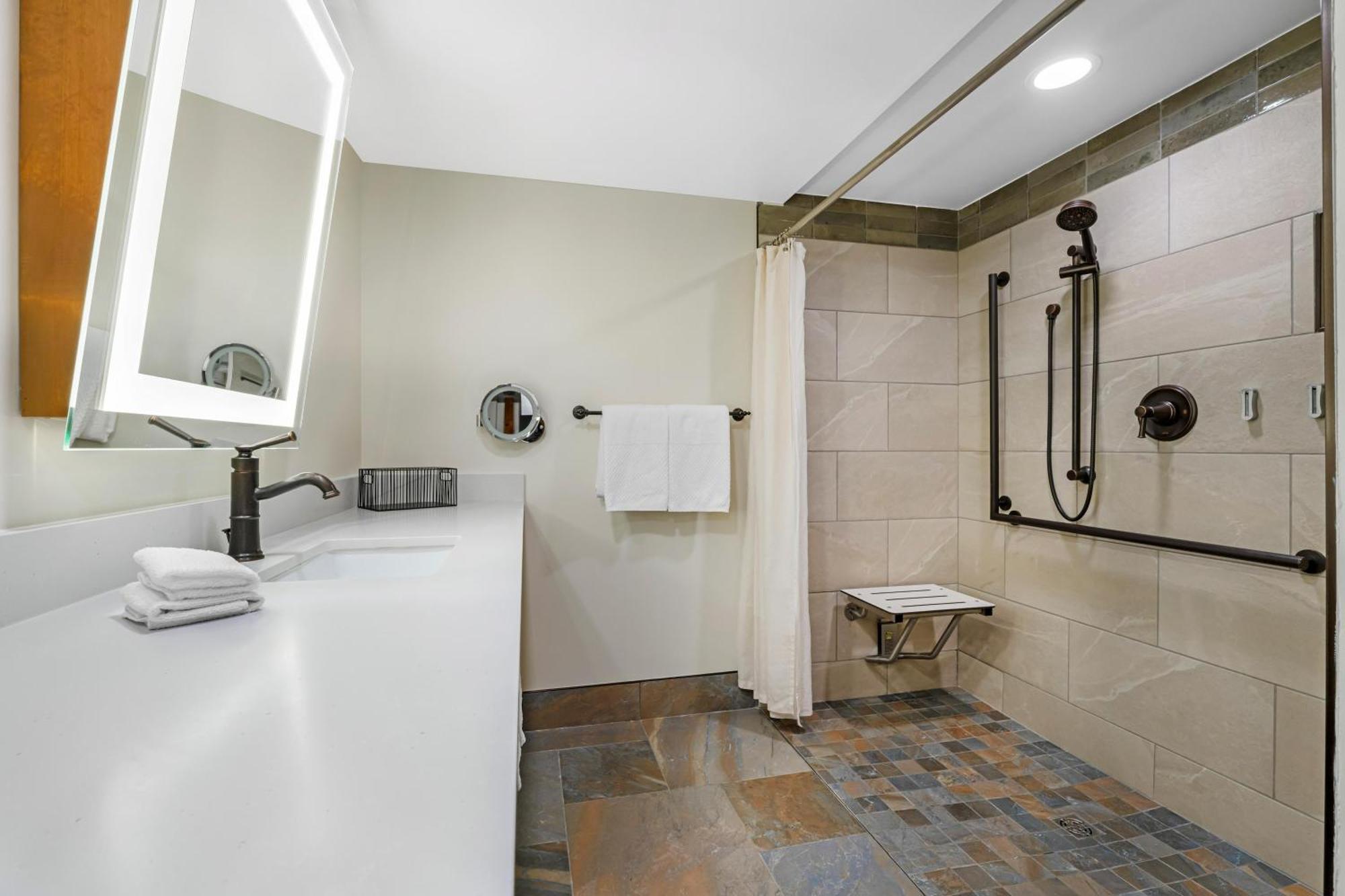 One-Bedroom Queen Suite with Roll-in Shower