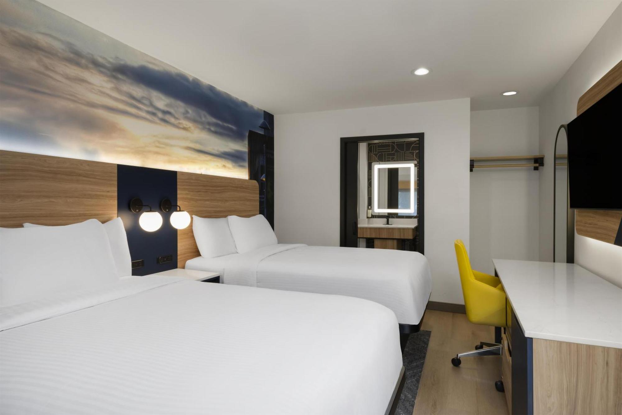 Room with Two Double Beds and Walk-In Shower - Non-Smoking