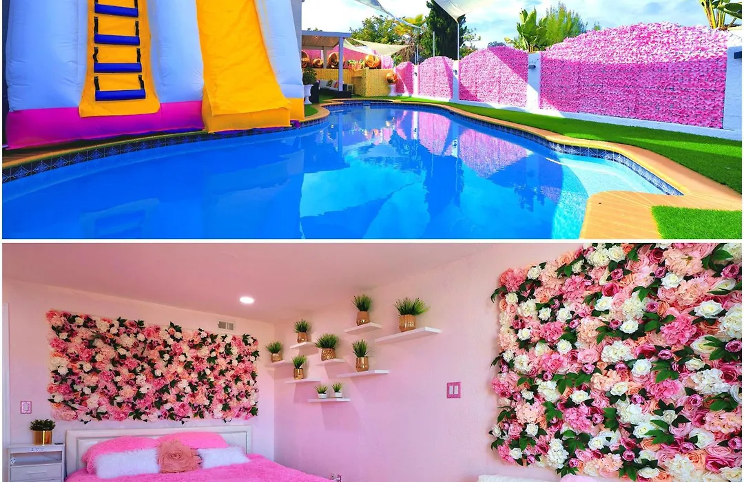 Pink Luxe Spa Retreat In San Diego, Private Rooms With Shared Kitchen And Pool-1