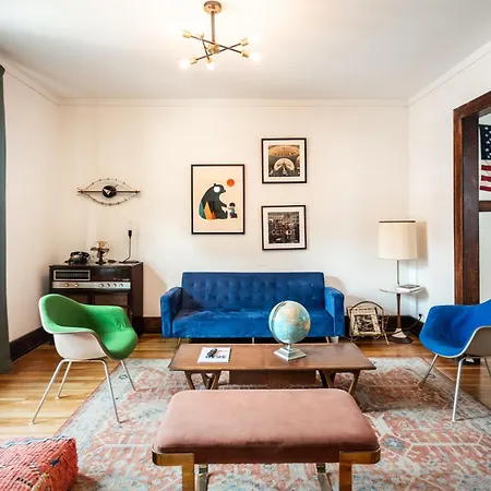 Luxe Mid-Century Styled Historic Townhouse #1-3