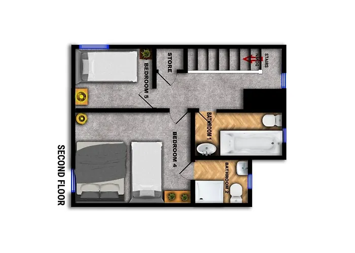 B18 Hockley-5 Bedroom Townhouse - 9 Beds, 2 Bathroomss With Driveway Birmingham